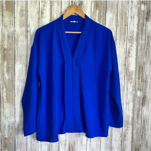 Jodifl Solid Blue Blouse - Picture 1 of 4